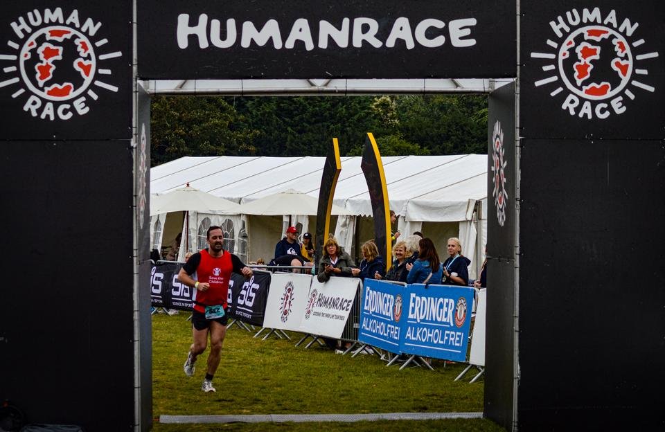 James completing the Human Race Season Finale Triathlon, raising £800 for Shelter For Kids Dubai, UAE